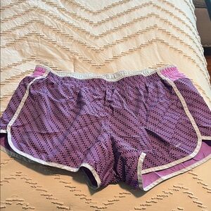 Nike Purple and White Women's Shorts